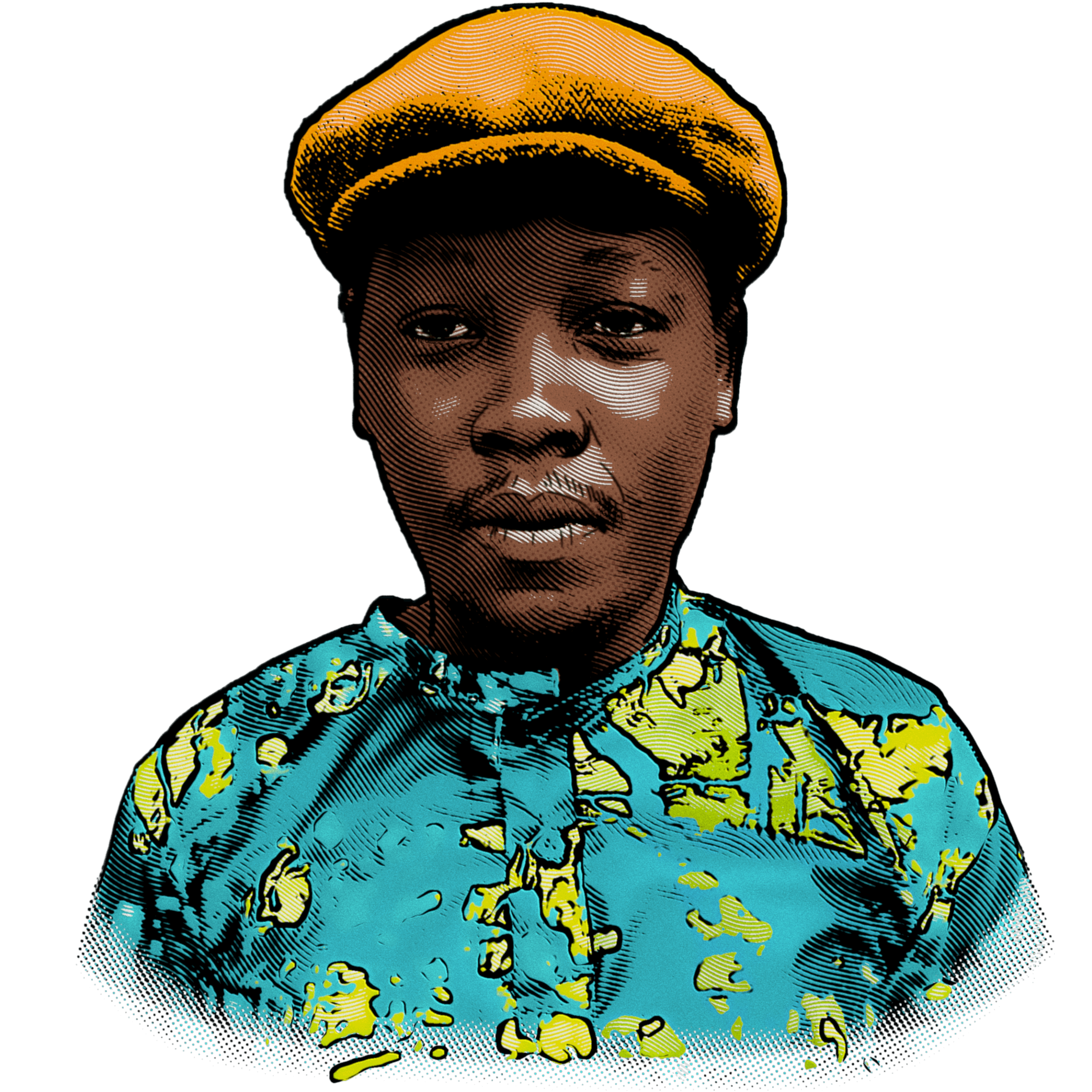 Colorised photo of Peter Okwoko